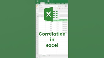Correlation in Excel (Explained in 40 Seconds) #shorts #excel #correlation