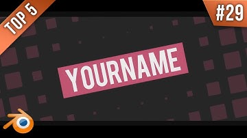 TOP 5 Blender 2D Intro Templates #29 + Free Download