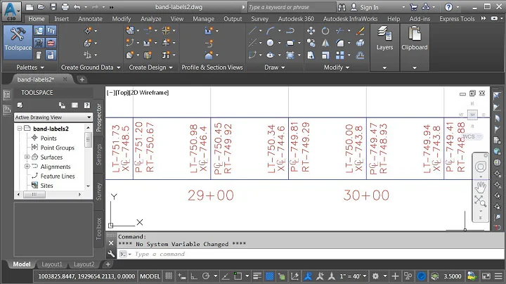 Labeling Several Civil 3D Design Profiles in a Single Profile View