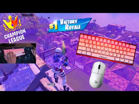 $400 Custom Keyboard ASMR Chill🤩Satisfying Gameplay Keyboard Fortnite 240 FPS Smooth 4K