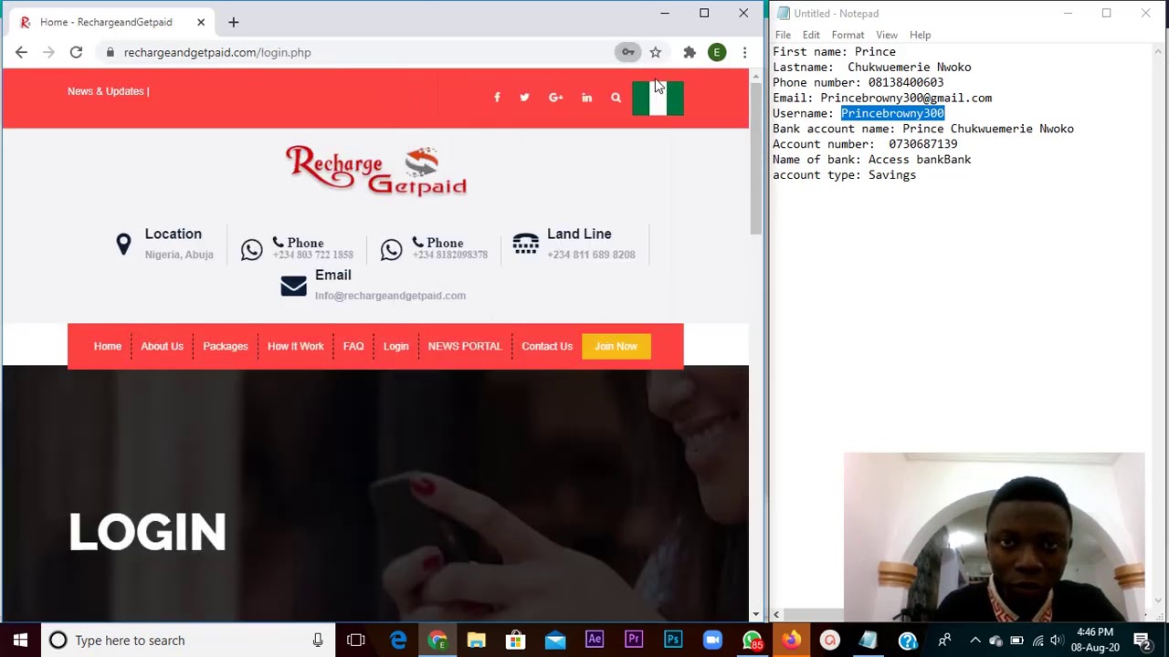 How to register on recharge and get paid (RAGP)