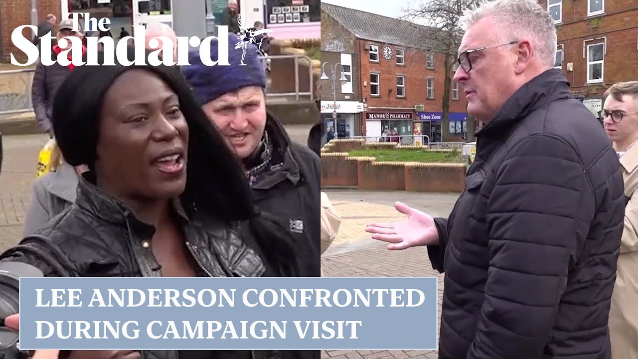 New Reform UK MP Lee Anderson confronted as he tours his constituency