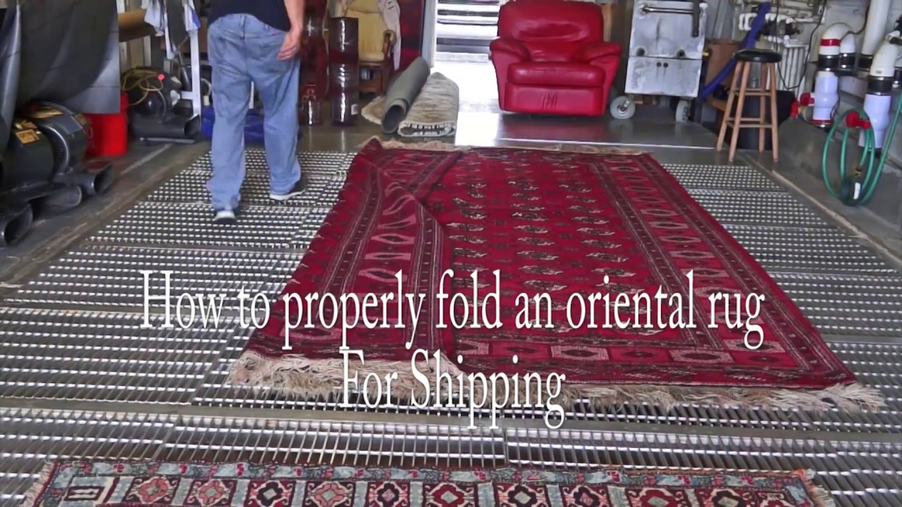 How to properly fold an oriental rug for shipping YouTube