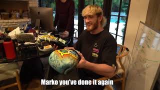 LOGAN PAUL REACTS TO CUSTOM POKEMON BOXING GLOVES MADE BY MARKO