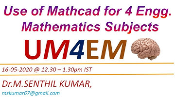 Use of Mathcad for 4 Engineering Mathematics Subjects