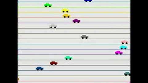 Java Applet: "Skittles" Car Racing