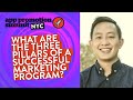 What are the three pillars of a successful marketing program