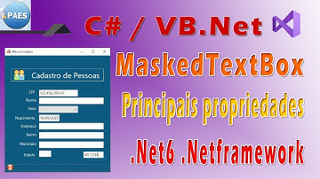 Como usar o 𝙈𝙖𝙨𝙠𝙚𝙙𝙏𝙚𝙭𝙩𝘽𝙤𝙭 com C# e VB.Net, formatando entradas.  Visual Studio 2022 / 2019