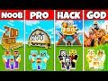 Minecraft: FAMILY ANIMAL ZOO BUILD CHALLENGE - NOOB vs PRO vs HACKER vs GOD in Minecraft Animation