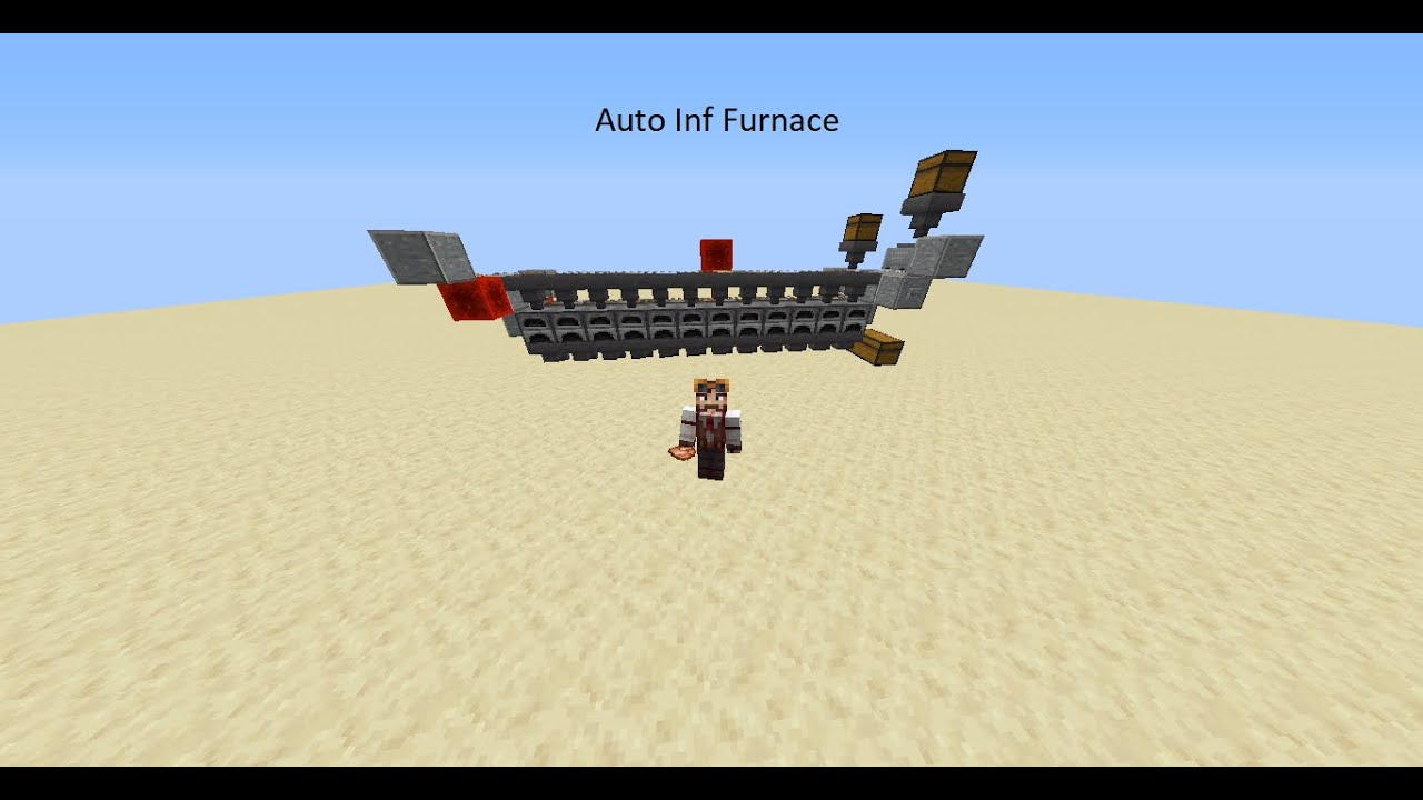 [Minecraft] How To Make And Infinite Expanable Auto Furnace! YouTube