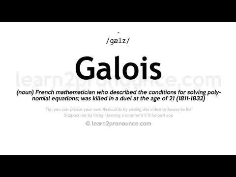 Pronunciation of Galois | Definition of Galois