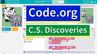 Code.org Lesson 9.4 A Sprite Properties | Tutorial with Answers | Practice A Scale Property