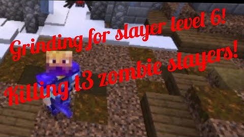 Killing alot of zombie slayer 3 for slayer level 6😁 | craftersmc Minecraft server|