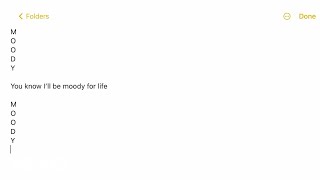 Self Esteem - Moody (Lyric Video)