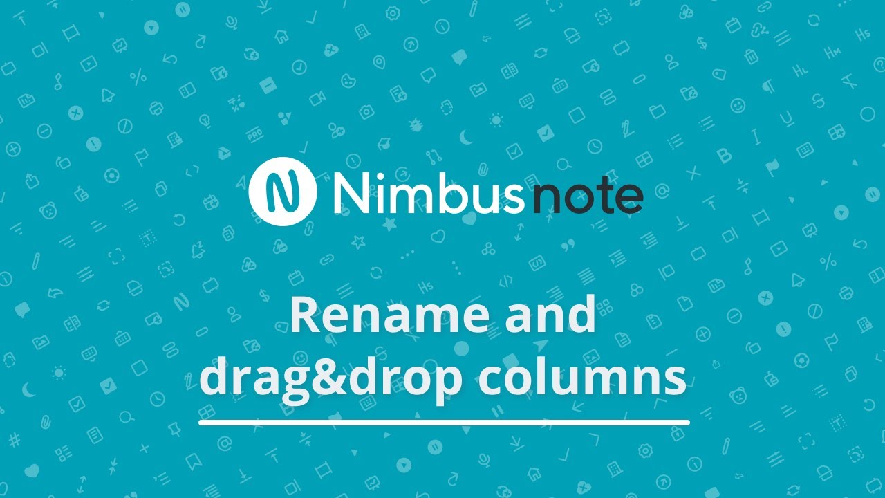 How to rename and drag drop columns in tables youtube