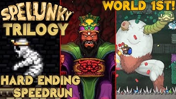 Spelunky Hard Ending Trilogy Speedrun (World First)