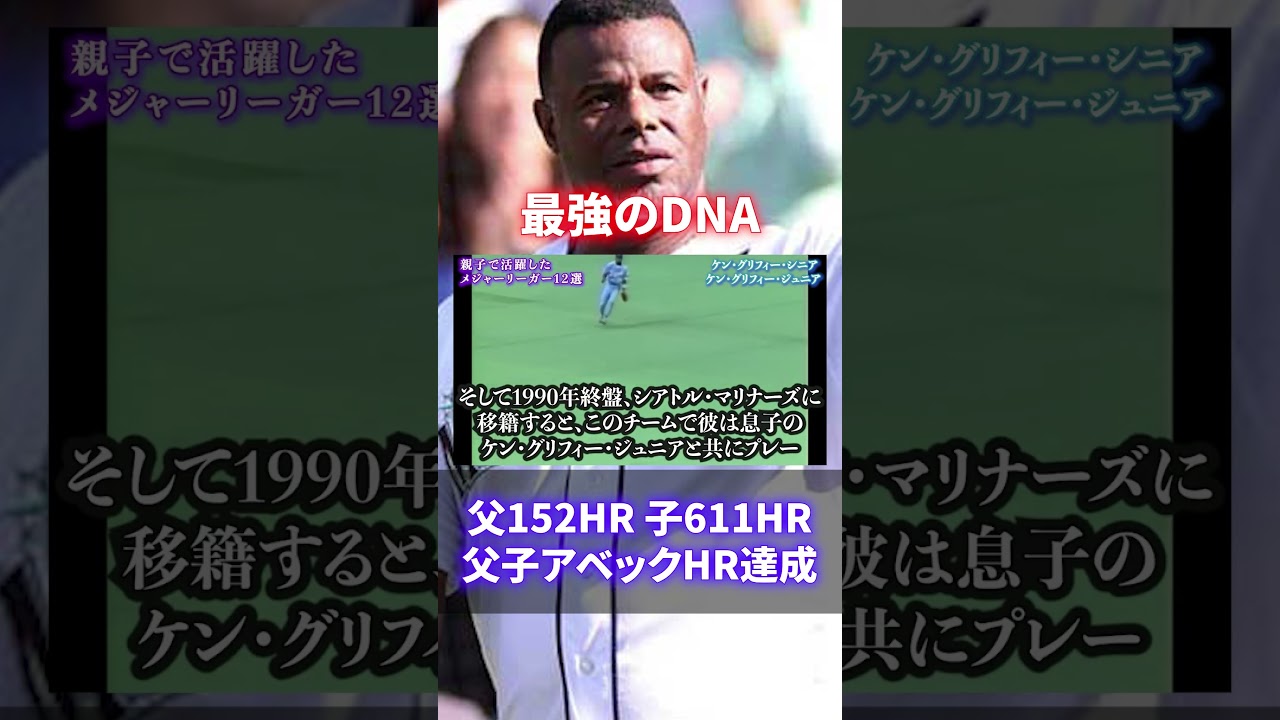 最強のDNA】親子で活躍したメジャーリーガー11選#shorts #short - YouTube