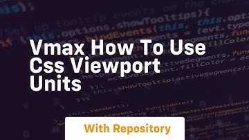 vmax how to use css viewport units