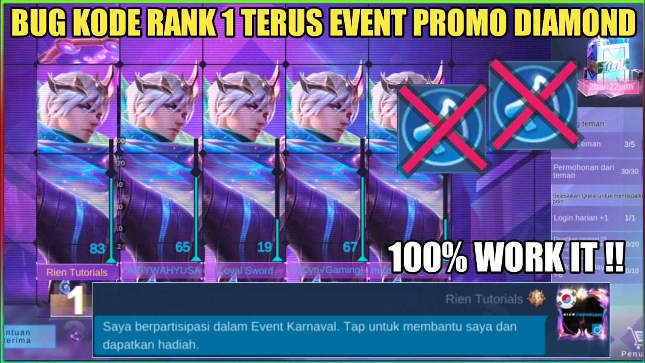 BUG KODE TERBARU EVENT PROMO DIAMOND MLBB