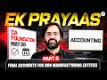 Final Accounts for Non Manufacturing Part 1 l CA Foundation May 2026 l Accounts l CA Rakesh Kalra