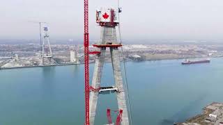 Gordie Howe International Bridge December flyover @VIP_Phil