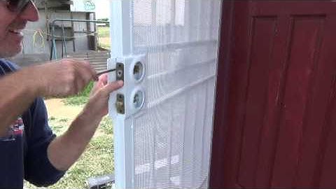 Installing door knobs on a security screen door...Part 2