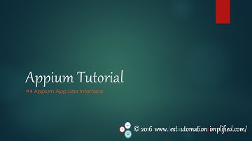 Appium App User Interface