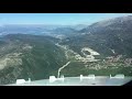 Approach and lending Tivat. Посадка в Тивате.