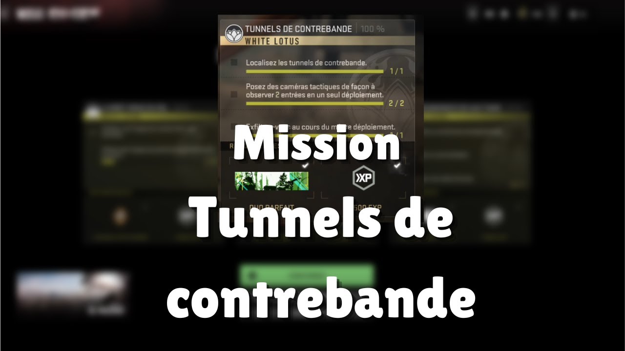 Call of Duty Warzone 2.0 DMZ Mission Tunnels de contrebande