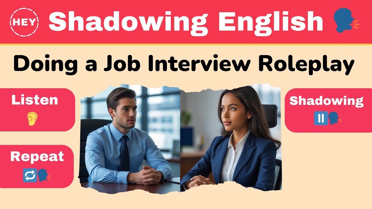 Job Interview Roleplay: Shadowing English Conversation | Learn English ...