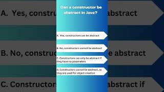 Java Interview Question #7 | Constructors Game| Abstract constructor😱🤯 #shorts #java