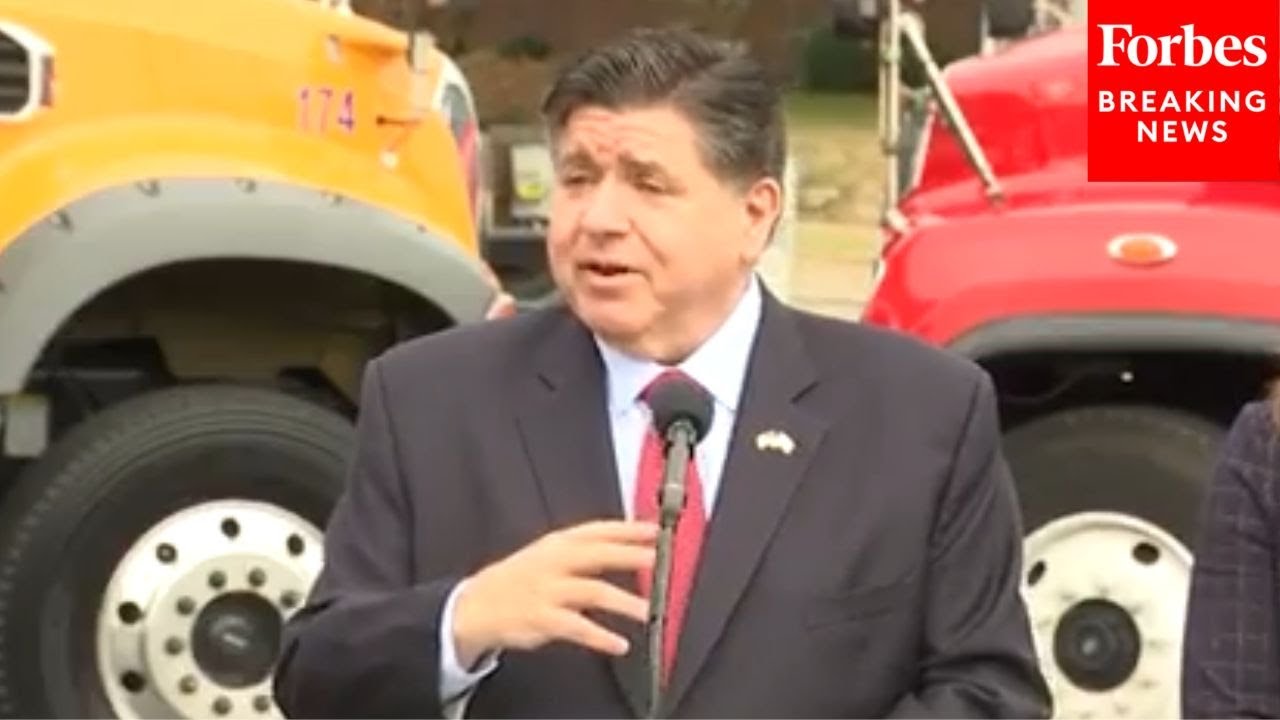 Illinois Gov. JB Pritzker Holds A Press Briefing On Funding For State ...