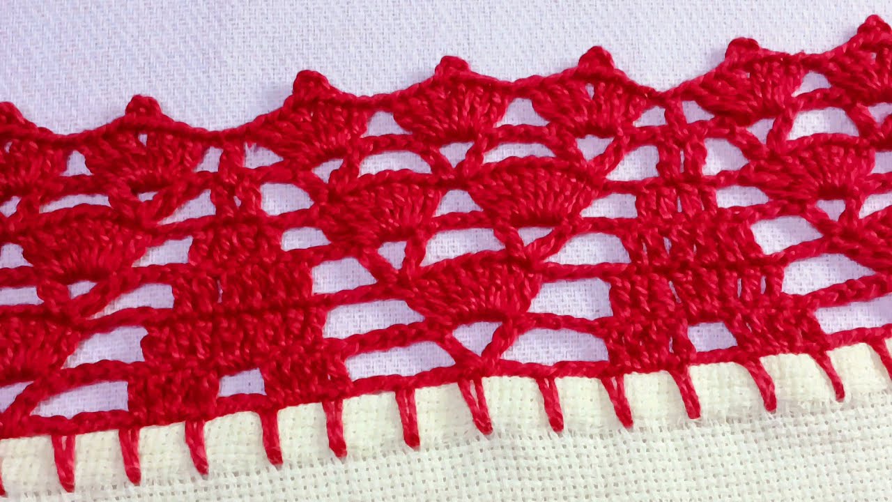 bico/Barrado de crochê fácil para pano de prato e toalhas #barradinho #crochê #panodeprato pa