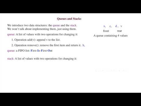 ALG03. The queue and the stack