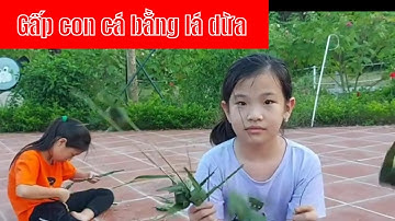Hướng dẫn gấp con cá bằng lá dừa