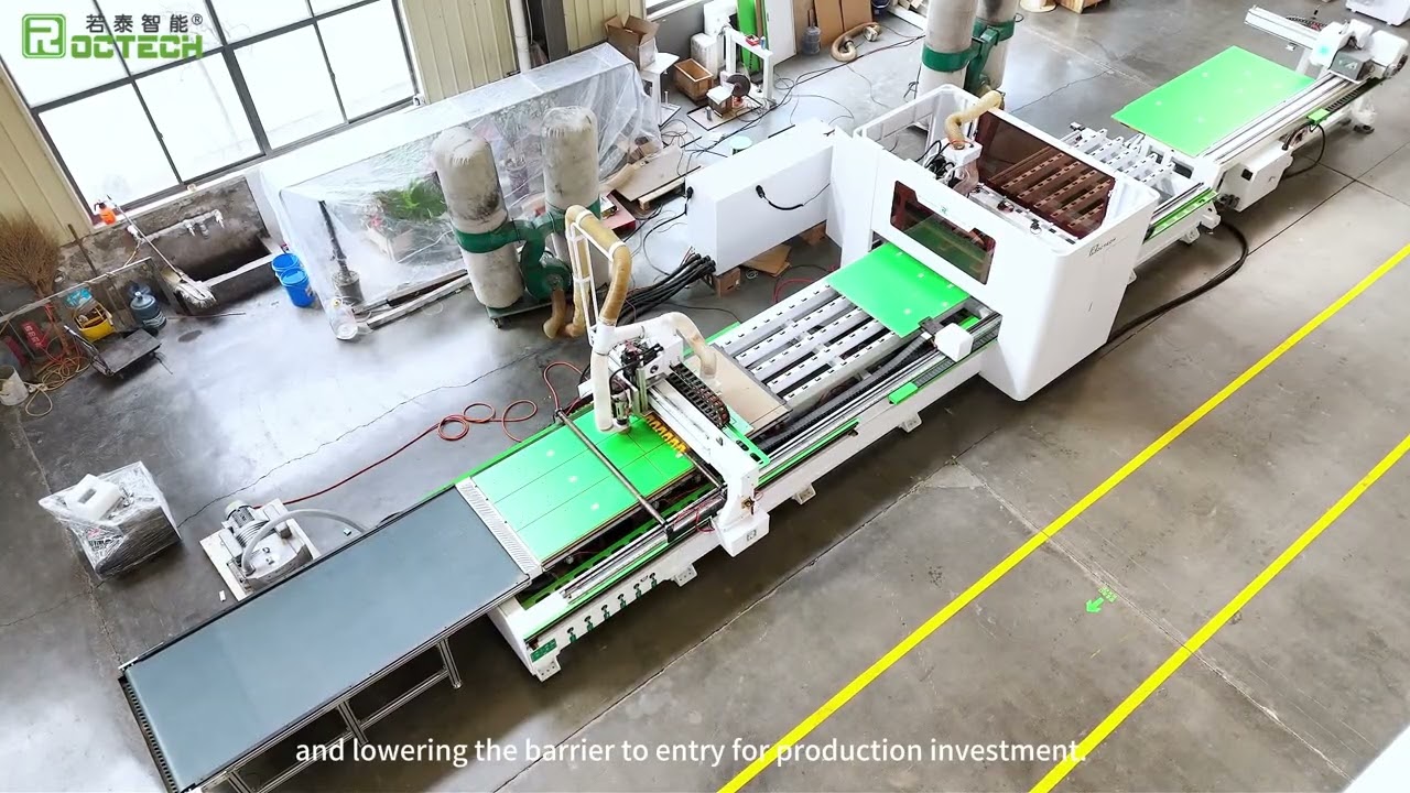 CNC Router with loading,unloading platform.