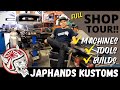 Japhands Kustoms FULL SHOP TOUR!!! All My Builds, Tools & Machinery!!