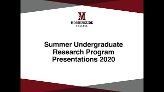 Summer Undergraduate Research Presentations 2020