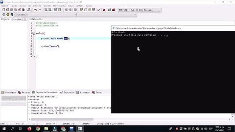Hola Mundo y Librerías en Lenguaje C