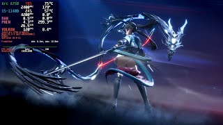 [Intel Arc A750][i5-11400] Arknights Endfield performance test on Linux Mint 22.2 (i915 driver)