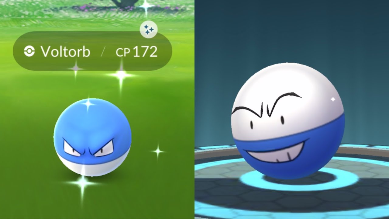 Voltorb and Electrode regular vs shiny : r/TheSilphRoad