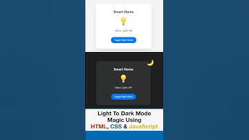 Smart Home UI with Dark Mode | HTML CSS JavaScript Animation 🔥