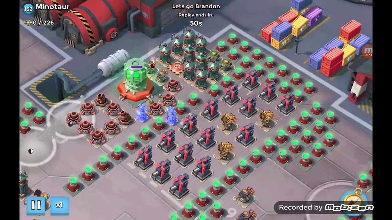 Boom Beach Minotaur/Dead End - zooka shock/bullit taunt