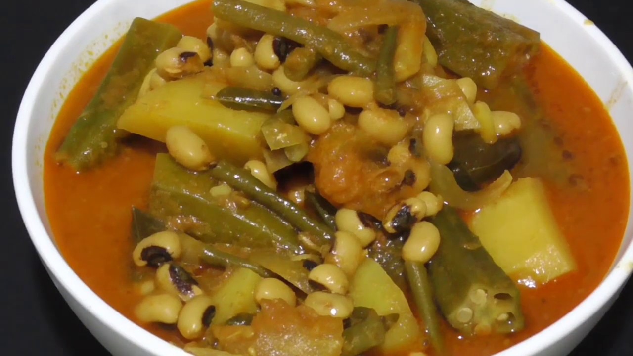 Cowpea Beans Curry Recipe Traditional BlackEyed Peas Gravy (Thatta