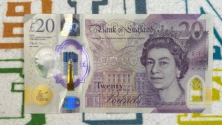 New £20 Note. What does the NEW UK Twenty Pound note look like?