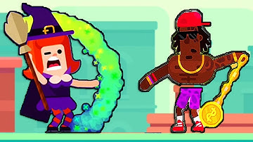 Bowmasters - NEW Fatality ALL Characters + Stephanie the Witch - Halloween 27 Gameplay Walkthrough