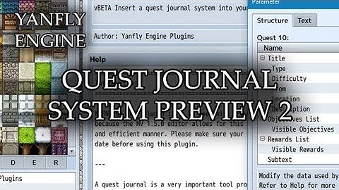 Quest Journal System Preview 2 - RPG Maker MV