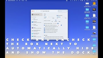 HOW TO ENABLE OR DISABLE AUTOMATICALLY HIDE AND SHOW THE DOCK IN MACOS MONTEREY 12.1