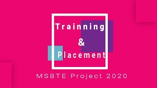 MSBTE Training & Placement Android App Final Year Project Demo 2020
