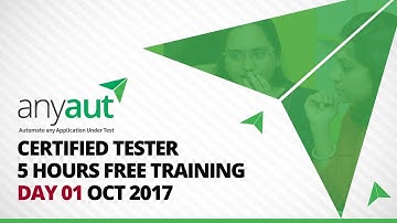 AnyAUT Certified Tester 5 Hours Free Training Day 01 Oct 2017   -  iTeLearn